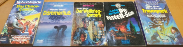 M. John Harrison, Larry Niven and Steven Barnes, Gordon Eklund Robert Asprin - 5 db Bastei Lbbe Sci-Fi: Das Chaos-Casino (23 132); Dmmerfluss (23 017); Der Weltkrieg-Konzern (22 008); Die Pastell-Stadt (21 037); Traumpark (22 072)(5 ktet)