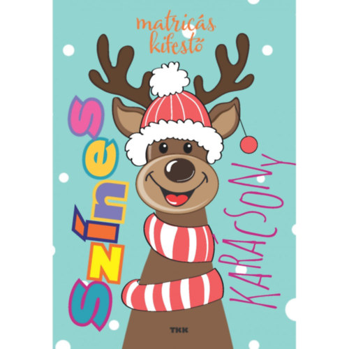 Színes karácsony - matricás kifestő