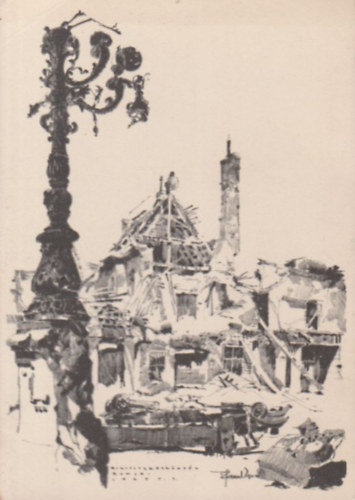 A Miniszterelnksgi Palota romjai (rgi kpeslap)