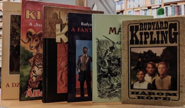 Rudyard Kipling - 6 db Rudyard Kipling: Három kópé; Maugli kalandjai az őserdőben; A fantomriska; Kim, az ördöngös; Állatmesék; A dzsungel könyve