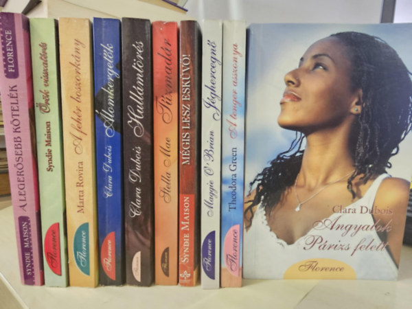 Marta Rovira, Clara Dubois, Stella Mae, Maggie O'Brian, Theodora Green Sydnie Maison - 10db romantikus k�tet, K�NYVMENT� AJ�NLAT: A leger�sebb k�tel�k, �r�k visszat�r�s, A feh�r boszork�ny, �lomkerget�k, Hull�mt�r�s, T�zmad�r, M�gis lesz esk�v�, J�ghercegn�, A tenger asszonya, Angyalok P�rizs felett
