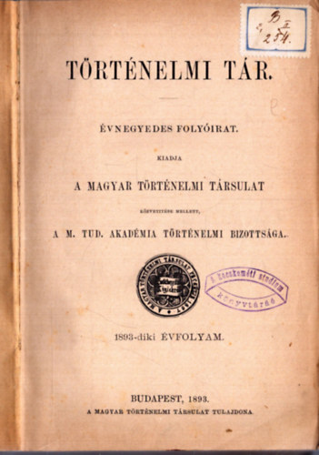 Trtnelmi tr 1893-diki vfolyam