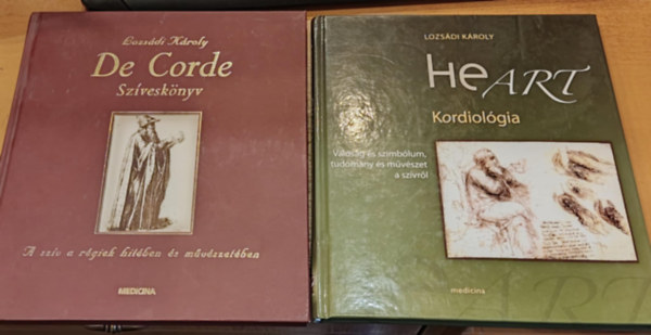 Lozsádi Károly Bozsádi Károly - 2 db HeART Kordiológia (Valóság és szimbólum, tudomány és művészet a szívről) + De Corde Szíveskönyv (A szív a régiek hitében és művészetében)