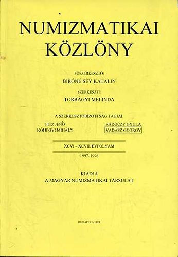 Brn Sey Katalin - numizmatikai kzlny 1997-1998