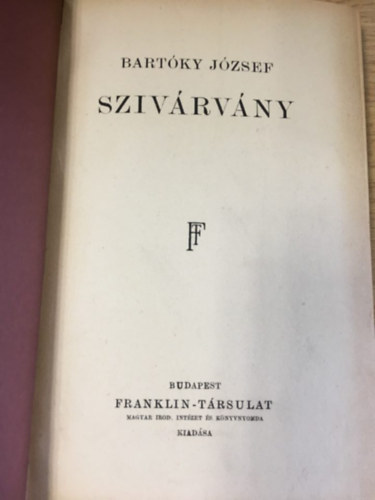 Bart�ky J�zsef - Sziv�rv�ny