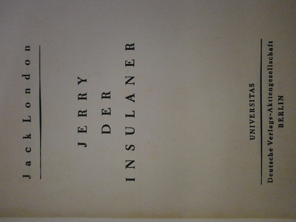 Jack London - Jerry, der insulaner