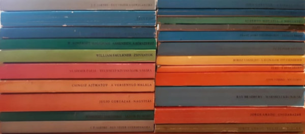 22 db Európa zsebkönyv: Egy vezér gyermekkora, Téli köd, A Nikkel-hegy, Ashenden, a hírszerző, Zsiványok, Teljesült kívánságok vására, A versenyló halála, Nagyítás, Akkor és most, Az esküvői vendég, A megvetés, Kölykök, Üszk