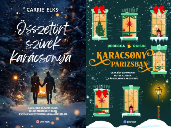 Rebecca Raisin Carrie Elks - 2 db kar�csonyi romantikus reg�ny: Kar�csony P�rizsban - (K�l�nleges kiad�s) + �sszet�rt sz�vek kar�csonya