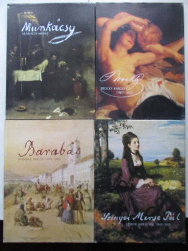 4 db m�v�szeti album (Barab�s Mikl�s, SZinyei Merse P�l, Munk�csy, Brocky K�roly)