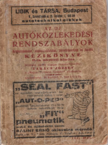 Tak�cs J�zsef - Az uj aut�k�zleked�si rendszab�lyok k�zik�nyve