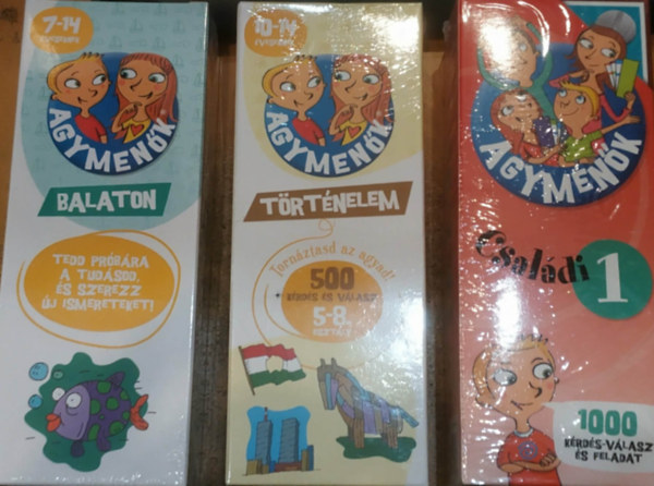 3 db Agymen�k Balaton + Agymen�k t�rt�nelem + Agymen�k csal�di 1