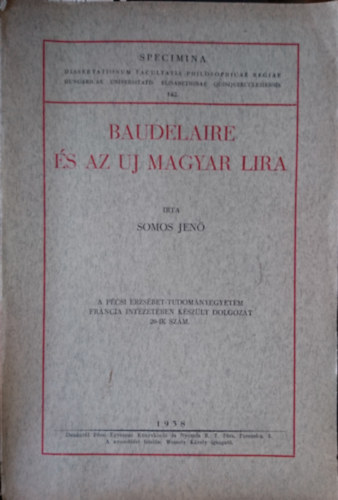Somos Jenő - Baudelaire és az új magyar líra