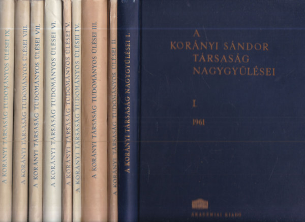 Dr. Zolt�n Imre  (szerk) - A Kor�nyi S�ndor T�rsas�g nagygy�l�sei I-XVII.