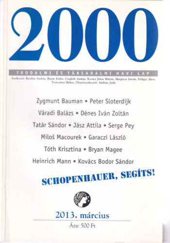 2000 Irodalmi és Társadalmi Havi Lap - 2013. március
