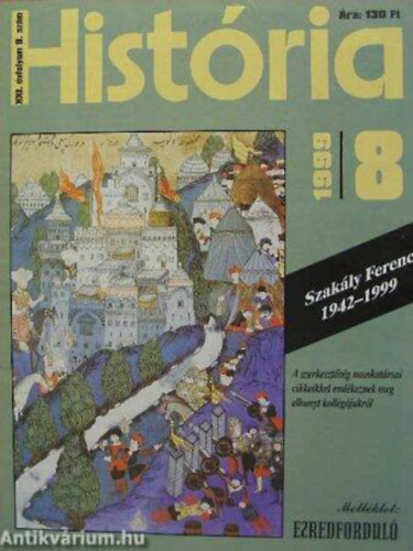 Hist�ria 1999/8 (XXI. �vfolyam 8. sz�m)