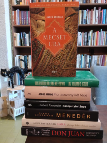 Muhammad An-Nefzawi, Jorge Amado, Robert Alexander, Diane Ackerman, Anna Pasternak Kader Abdolah - Vilgirodalmi knyvcsomag 7 darabos KNYVMENT AJNLAT: A mecset ura, Az illatos kert, Flor asszony kt frje, Raszputyin lnya, Menedk, Lara (Zsivago doktor eltitkolt szerelme),