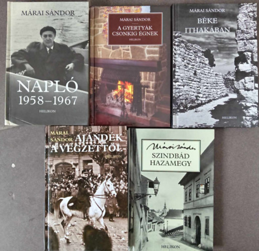 Mrai Sndor - (5db) Mrai Sndor knyvcsomat (Helikon Kiadvnyok): Napl 1958-1967 / A gyertyk csonkig gnek / Bke Ithakban / Ajndk a vgzettl / Szindbd hazamegy