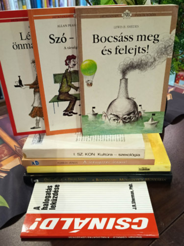 Pease, Allan-Garner, Alan, Paul Hauck, I. Sz. Kon, F�redi J�nos, M�r� L�szl�, H.C. �szent.Dalai L�ma-Cutler, J. R. Sherman Lewis B. Smedes - Pstichol�gia k�nyvcsomag 8 darabos K�NYVMENT� AJ�NLAT: Bocs�ss meg, �s felejts!, Sz�-besz�d - A t�rsalg�s m�v�szete, L�gy j� �nmagadhoz!, Kult�ra-szexol�gia - A modern szexol�gia elm�leti alapjai, A k�nyszer kapui - Pszichokr