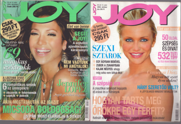 Anry Sos va (fszerk.) - 2 db Joy magazin: VII. vfolyam 2004. oktber s december szmok