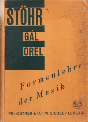 DR. Richard Sthr - Formenlehre der Musik