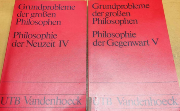 Josef Speck - 2 db Grundprobleme der grossen Philosophen: Philosophie der Neuzeit IV (1403) + Philosophie der Gegenwart V (1183)