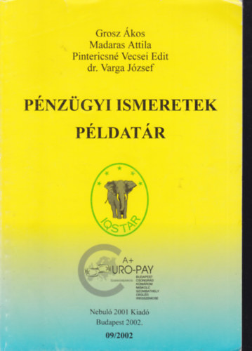 Gorsz - Madaras - Pintericsn Vecsei - dr. Varga - Pnzgyi ismeretek - Pldatr - 09/2002