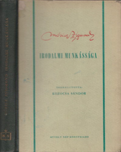 Kozocsa Sndor - Mricz Zsigmond irodalmi munkssga (Bibliogrfia)