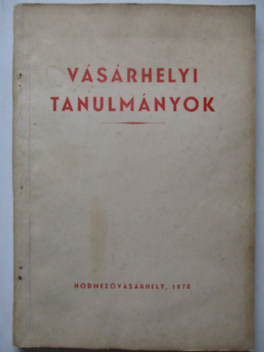 Vásárhelyi tanulmányok