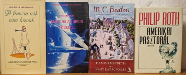Paul Anderson, M. C. Beaton, Roth Philip Mireille Guiliano - Sz�rakoztat� irodalmi k�nyvcsomag