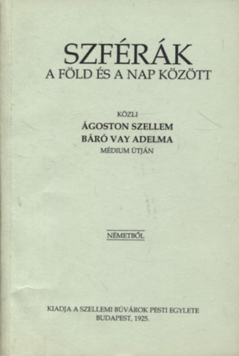 goston szellem - Szfrk a fld s a nap kztt