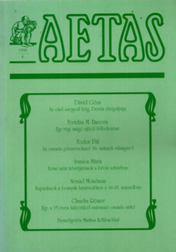 Vajda Zolt�n  (szerk.) - Aetas - T�rt�nettudom�nyi Foly�irat (1994-4)