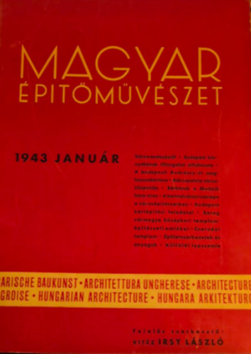vit�z Irsy L�szl� szerk. - Magyar �p�t�m�v�szet 1943. janu�r
