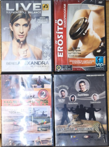 4db fitness DVD - Czanik Bal�zs-Has-burning, Has-burning 2., Er�s�t� edz�sprogram, B�res Alexandra-S�lykontroll balance