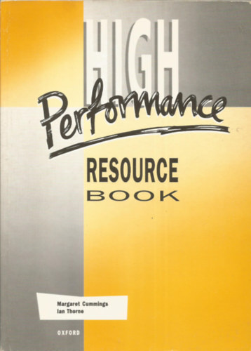 Margaret and Thorne, Ian Cummings - High Performance - Resource Book