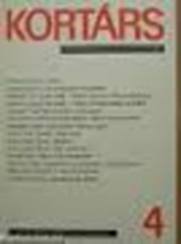 Kovcs Sndor Ivn (fszerk) - Kortrs 1982. prilis ( Irodalmi s kritikai folyirat)
