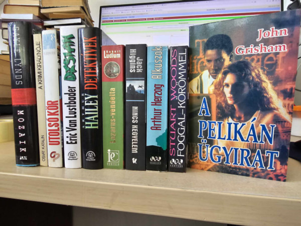 Osv�t Katalin, Eric Van Lustbader, Arthur Hailey, Robert Ludlum, Jack Higgins, Arthur Herzog, Stuart Woods, John Grisham Gayle Lynds - 10db klasszikus krimi, K�NYVMENT� AJ�NLAT: Mozaik+ A krimi kir�lyn�je+ Utols� k�r+ Dzsian+ Detekt�vek+ Lazarus-vendetta+ Nincs kegyelem+ Alkuszok+ Foggal-k�r�mmel+ A pelik�n �gyirat