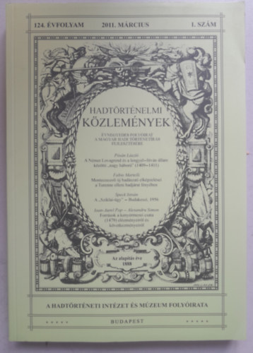 Hadtrtnelmi Kzlemnyek 124.vfolyam 1.szm (2011. mrcius)