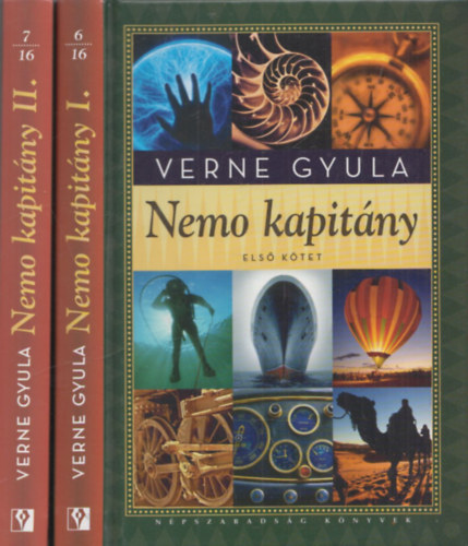 Kilényi Mária ford. Verne Gyula - Nemo kapitány I.-II. (Népszabadság könyvek) 2db Verne Gyula könyv