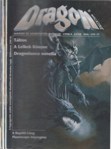 Dragon fantasy �s szerepj�t�k magazin 3 db. sz�rv�ny lapsz�m (1998/4, 1999/1, 2. sz�mok)