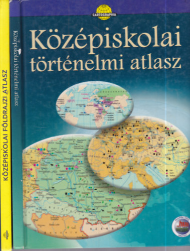 2 db. Középiskolai atlasz (Történelmi + Földrajzi)