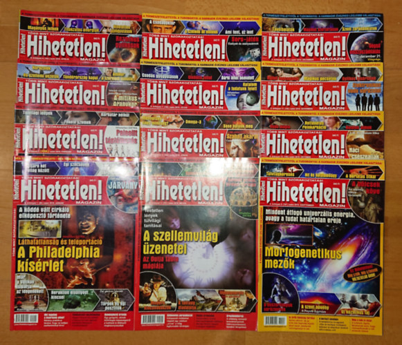 12 db Hihetetlen magazin 2010-bl (a teljes vfolyam): 2010/janur, februr, mrcius, prilis, mjus, jnius, jlius, augusztus, szeptember, oktber, november, december