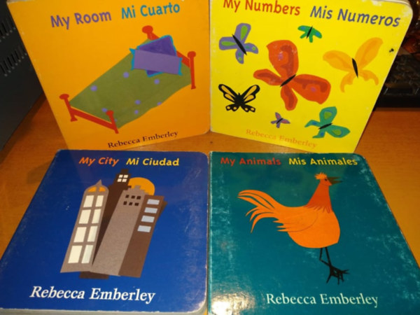 Rebecca Emberley - 4 ktet Angol-Spanyol leporell: My Animals + My City + My Numbers + My Room