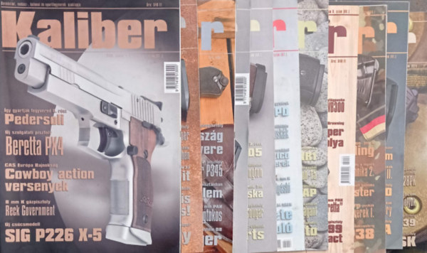 Kalmár Zoltán (szerk.) - 11 db Kaliber (Önvédelmi, vadász-, katonai és sportfegyverek szaklapja): 2005. 8. évf. 1,2,3,4,6,7,8,9,10,11,12. szám