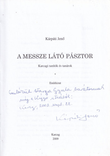 Krpti Jen - A messze lt psztor (dediklt)
