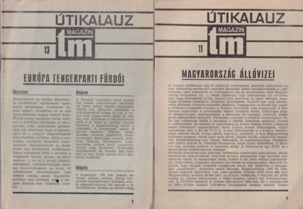 Farkas P�ter - 5 db �tikalauz magazin Tm 11., 13., 20., 29., 30. sz�mok