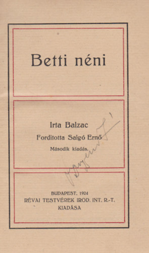 Honor de Balzac - Betti nni