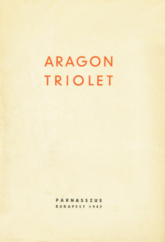 Mur�nyi-Kov�cs Endre  (el�sz� �s ford.) - Aragon - Triolet