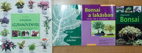 Jochen Pfisterer, Wolfgang Kawollek, Matthew Biggs, Szcs Lajos - 4db szobanvnyekkel kapcsolatos knyv - Jochen Pfisterer-Bonsai a laksban, Wolfgang Kawollek-Bonsai, Matthew Biggs-Egszsges szobanvnyek, Szcs Lajos-Nvnyek a laksban