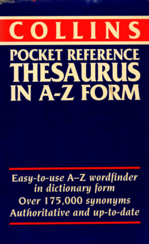 Collins pocket reference thesaurus in A-Z form