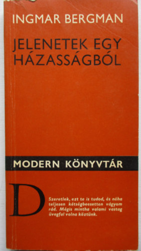 Ingmar Bergman - 2 db Bergman knyv: Filmtrilgia + Jelenetek egy hzassgbl
